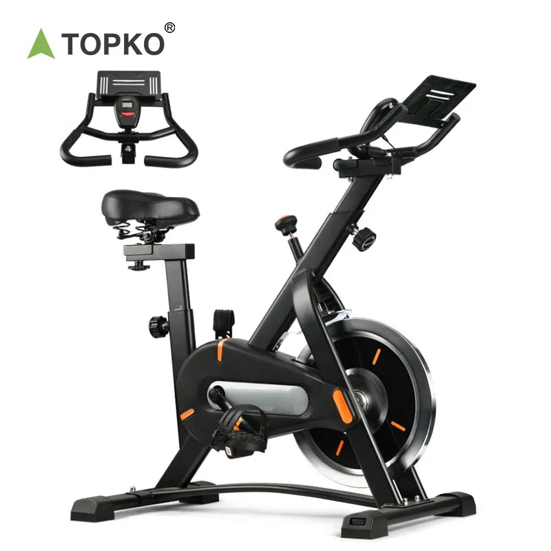 TOPKO US Warehouse Indoor Exercise Bike Cardio Exercise Spin Bike Magnetic Control Silent Bike easy-shop-bay