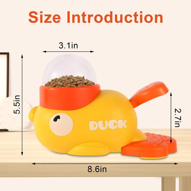 Dog Interactive Treat Dispenser Toy, Food Puzzleslow Feeder, 2-In-1 Durable Cute Duck Shapeddesign for Small Medium Dogs and Cats,Interactive Lq Training Reduces Bloating