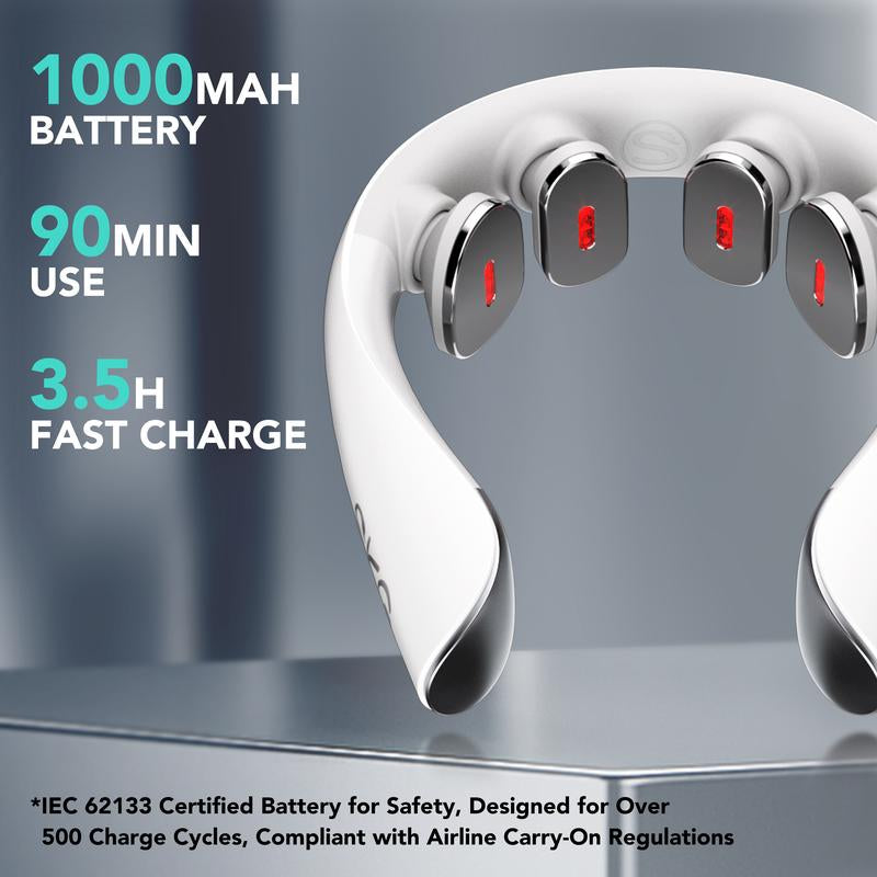 SKG Neck Massager with Heat, Electric Red Light Pulse Vibration Traction Neck Massager for Deep Tissue Pain Relief, Portable 4D Massager, Neck Relaxer,K5-3 PRO