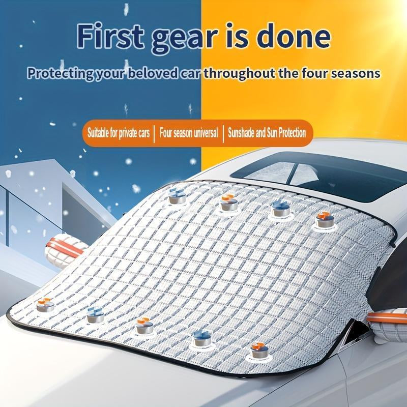 Tiktokshopblackfriday Car Windshield Snow Cover Sun Shade Winter Dust Rain Ice Frost Guard Protector Durable Design for Year round Weather Protection & Summer Sunshade