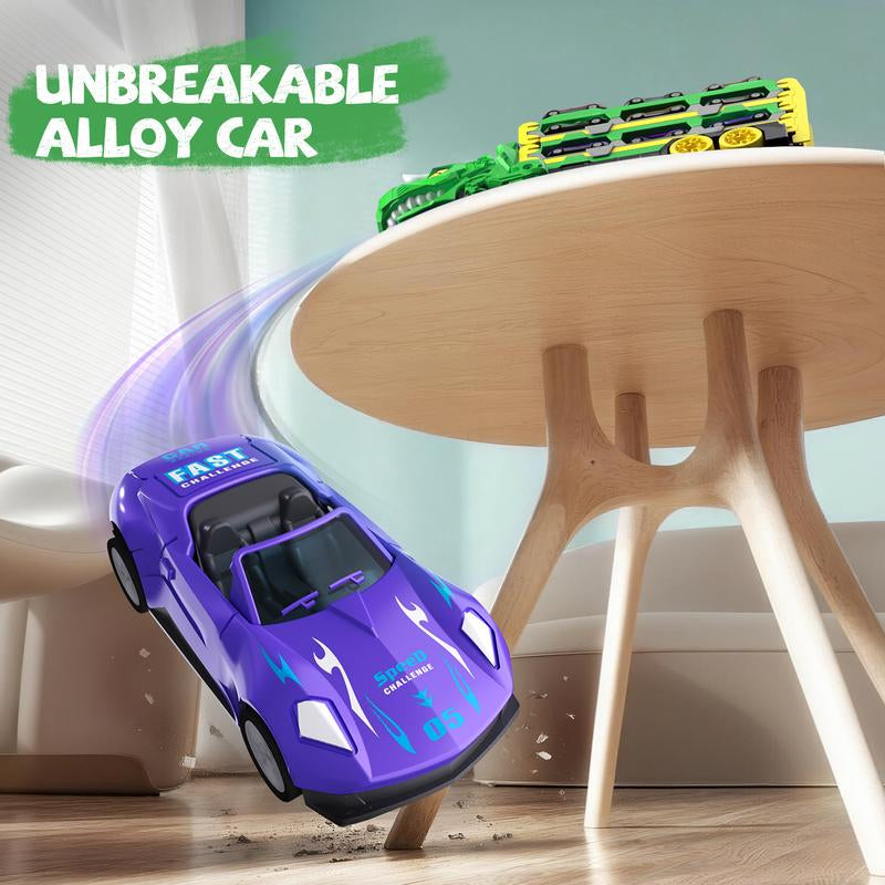 Dinosaur Transport Truck Toy for Toddlers – 12 Die-Cast Cars, Transforms into Dino, Perfect Gift for 3-6 Year Old Boys