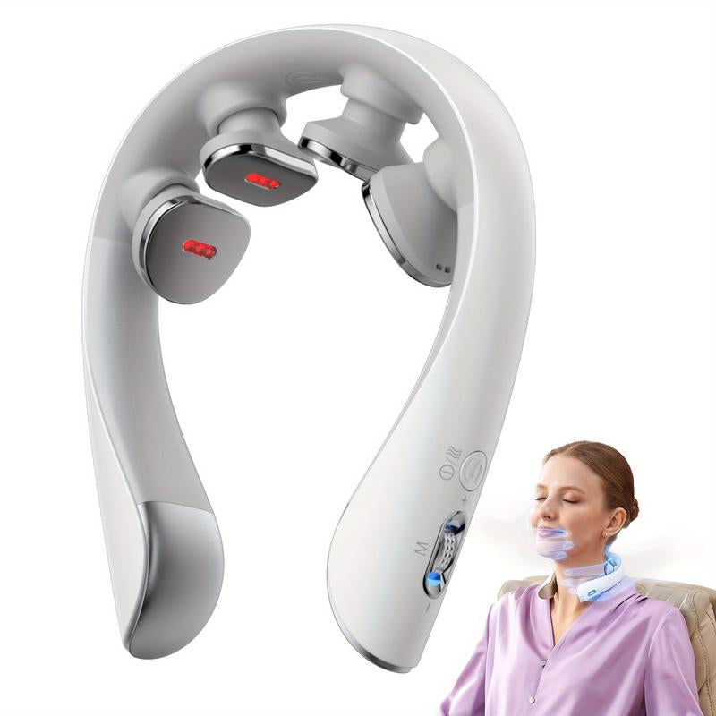 SKG Neck Massager with Heat, Electric Red Light Pulse Vibration Traction Neck Massager for Deep Tissue Pain Relief, Portable 4D Massager, Neck Relaxer,K5-3 PRO