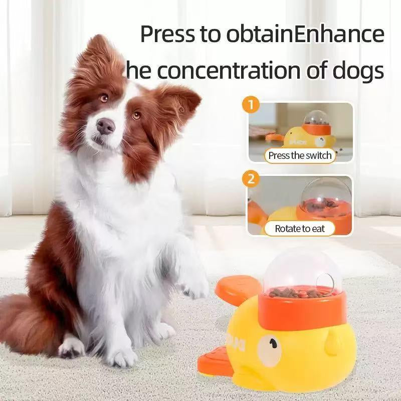 Dog Interactive Treat Dispenser Toy, Food Puzzleslow Feeder, 2-In-1 Durable Cute Duck Shapeddesign for Small Medium Dogs and Cats,Interactive Lq Training Reduces Bloating