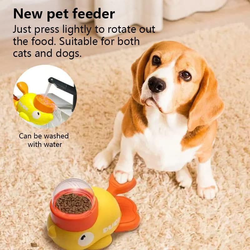 Dog Interactive Treat Dispenser Toy, Food Puzzleslow Feeder, 2-In-1 Durable Cute Duck Shapeddesign for Small Medium Dogs and Cats,Interactive Lq Training Reduces Bloating