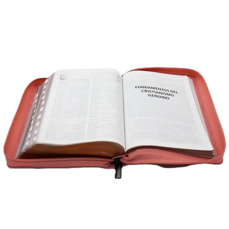 Biblia Para Mujeres Reina Valera 1960 Letra Grande De 12 Puntos Rosada Tamano Manual Con Cierre Y Indice Semil Piel Edicion Limitada Mas La Palabra Del Dios Permanece