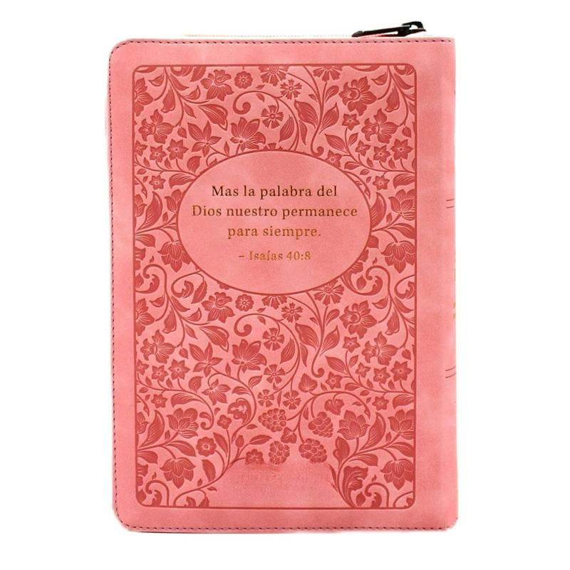 Biblia Para Mujeres Reina Valera 1960 Letra Grande De 12 Puntos Rosada Tamano Manual Con Cierre Y Indice Semil Piel Edicion Limitada Mas La Palabra Del Dios Permanece