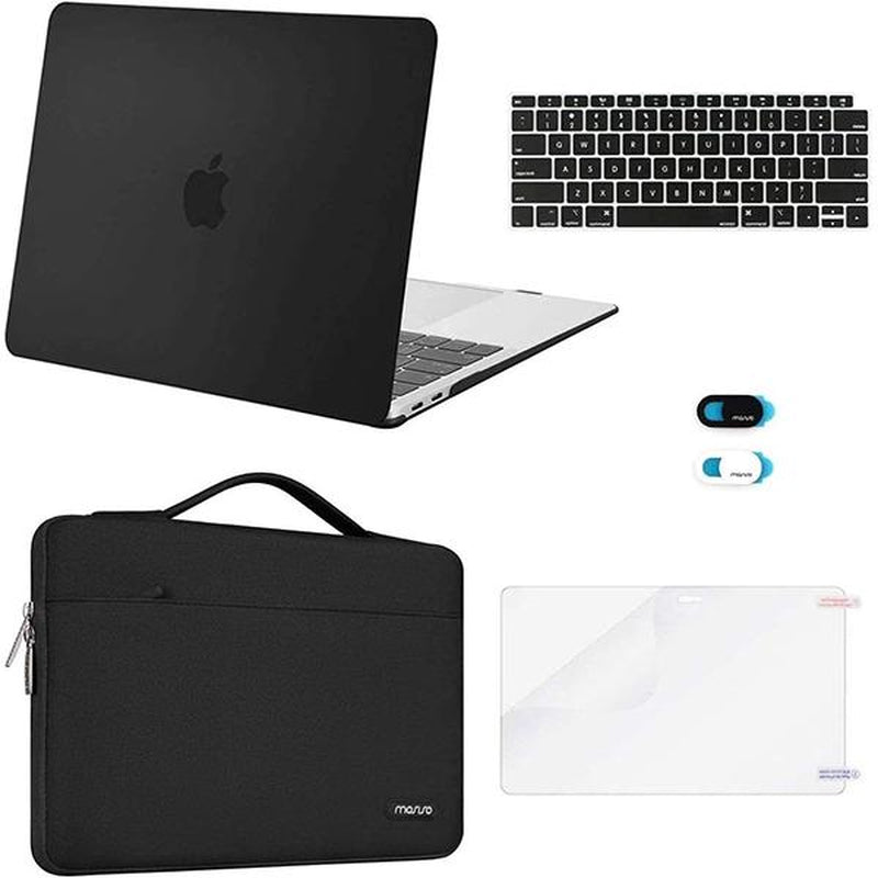 MOSISO Macbook Air 13" Case A2337 A2179 A1932 2021-2018 M1 Chip Hard Shell Cover Puffy Bag Keyboard Skin Screen Film Webcam Cover Shockproof Laptop Sleeve