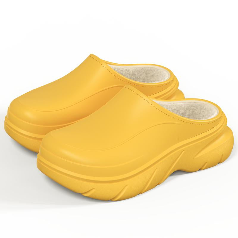 YASSIA Unisex Waterproof Fleece Lined Clogs Outdoor Non-Slip Slipper for Winter EVA Shell Cozy Walking Shoes on Cloud Women'S Shoes