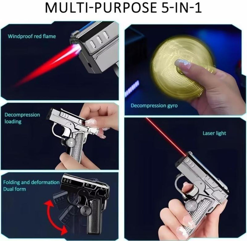 (Limited-Time Activities) Rotatable Foldable Lighter Refillable Windproof Torch Lighter for Cooking (No Fuel) Torch Lighter Kitchen Metal-Special Birthday Gift-Men'S Gift Ideas