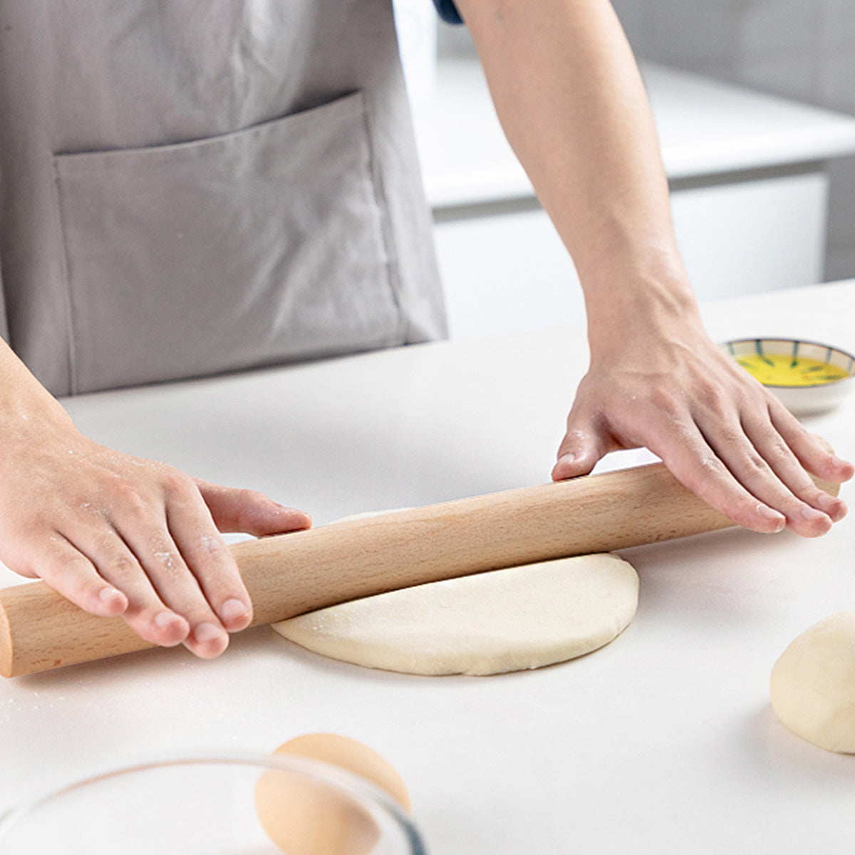 1pc High-quality Beech Wood Rolling Pin easy-shop-bay