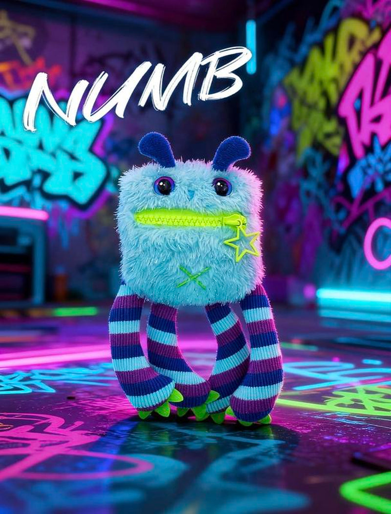 Nomster-Nom Bad Mood Sound Plush Keychain Blind Box – Cute & Fun Collectible with Unique Sounds, Perfect Gift for Plush Lovers