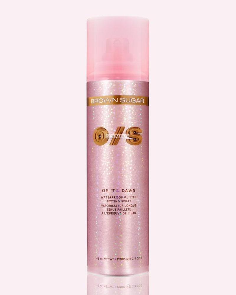On ‘Til Dawn Waterproof Glitter Setting Spray in Brown Sugar