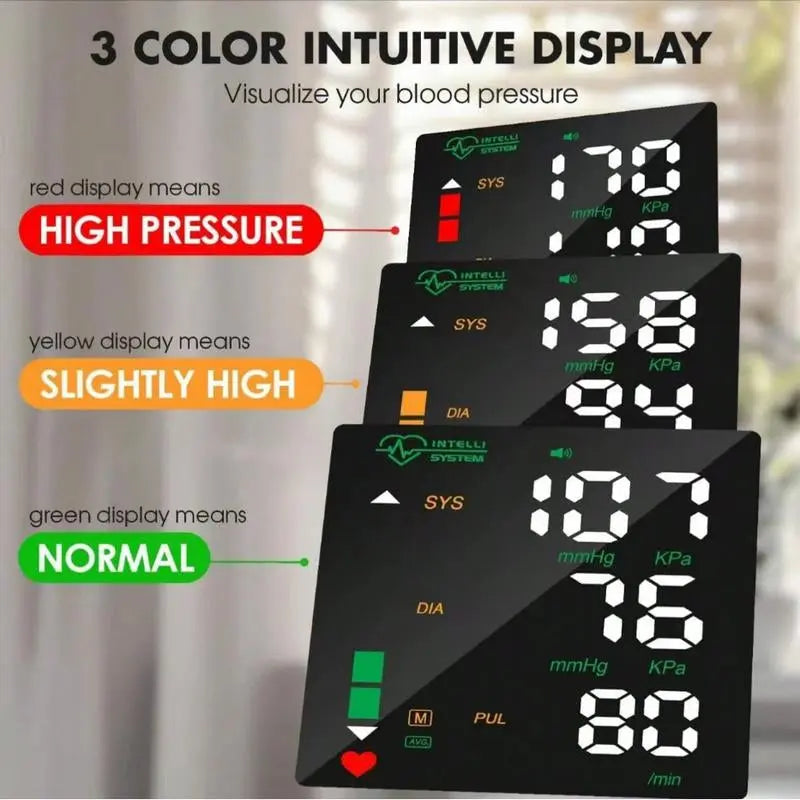 Rechargeable Automatic Wrist Blood Pressure Monitor with Data Retention for Two Users