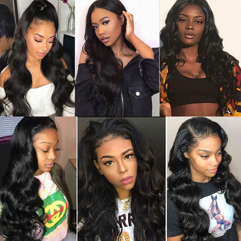 Body Wave Human Hair Bundles 24 32 34 Inch 12A Body Wave Bundles Unprocessed Brazilian Virgin Hair 3 Bundles Human Hair Deals Real Human Hair Natural Black Colo for Woman