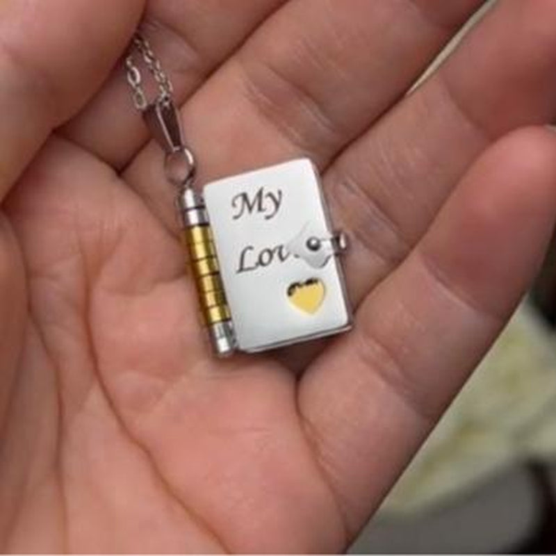 My Little Star Book Necklace,My Incredible Daughter Book Necklace for Daughter,Openable with 6 Pages of Engraved Information,Birthday Day Gift Graduation Jewelry of Love