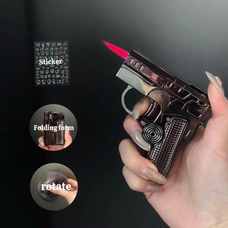 (Limited-Time Activities) Rotatable Foldable Lighter Refillable Windproof Torch Lighter for Cooking (No Fuel) Torch Lighter Kitchen Metal-Special Birthday Gift-Men'S Gift Ideas