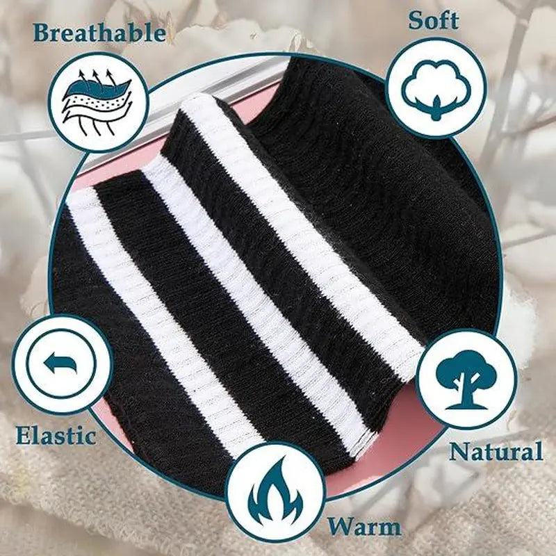 Plus Size Women's Extra Long Thigh High Socks for Curvy Thighs - Over the Knee Stockings and Leg Warmers