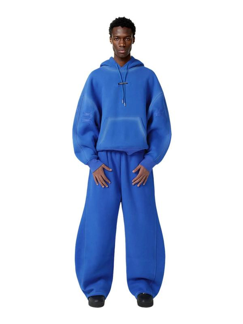 Aelfric Eden Souffle Cloud ICON Boxy Set Premium Unisex 2 Piece Oversized Batwing Sleeve Hoodie & Baggy Pants Leather Patch Y2K Heavyweight Streetwear