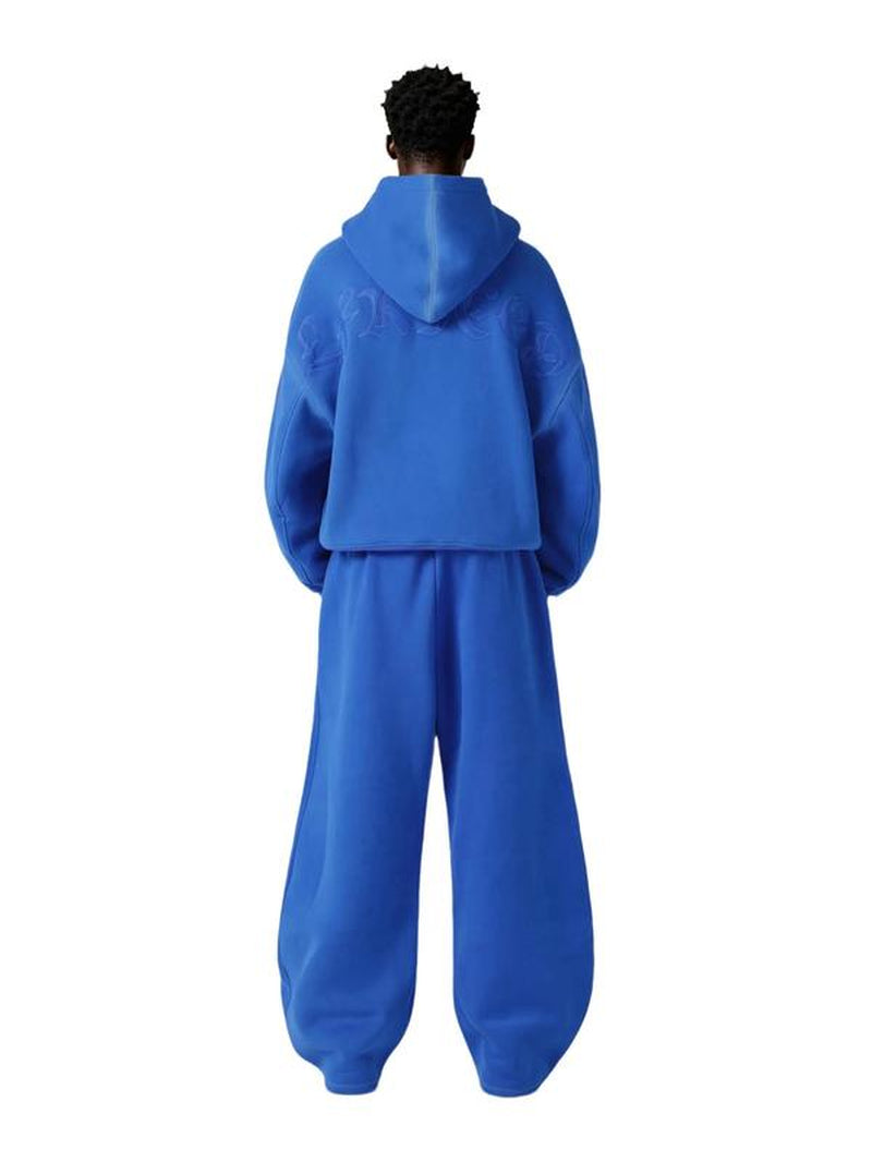 Aelfric Eden Souffle Cloud ICON Boxy Set Premium Unisex 2 Piece Oversized Batwing Sleeve Hoodie & Baggy Pants Leather Patch Y2K Heavyweight Streetwear