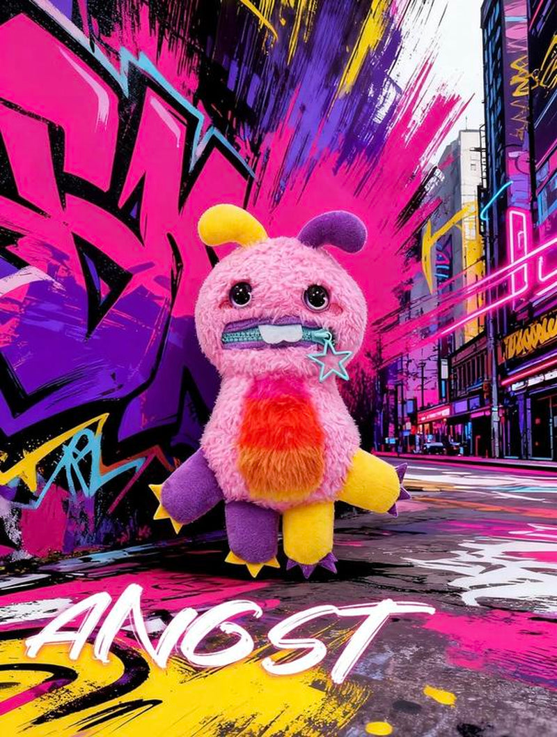 Nomster-Nom Bad Mood Sound Plush Keychain Blind Box – Cute & Fun Collectible with Unique Sounds, Perfect Gift for Plush Lovers