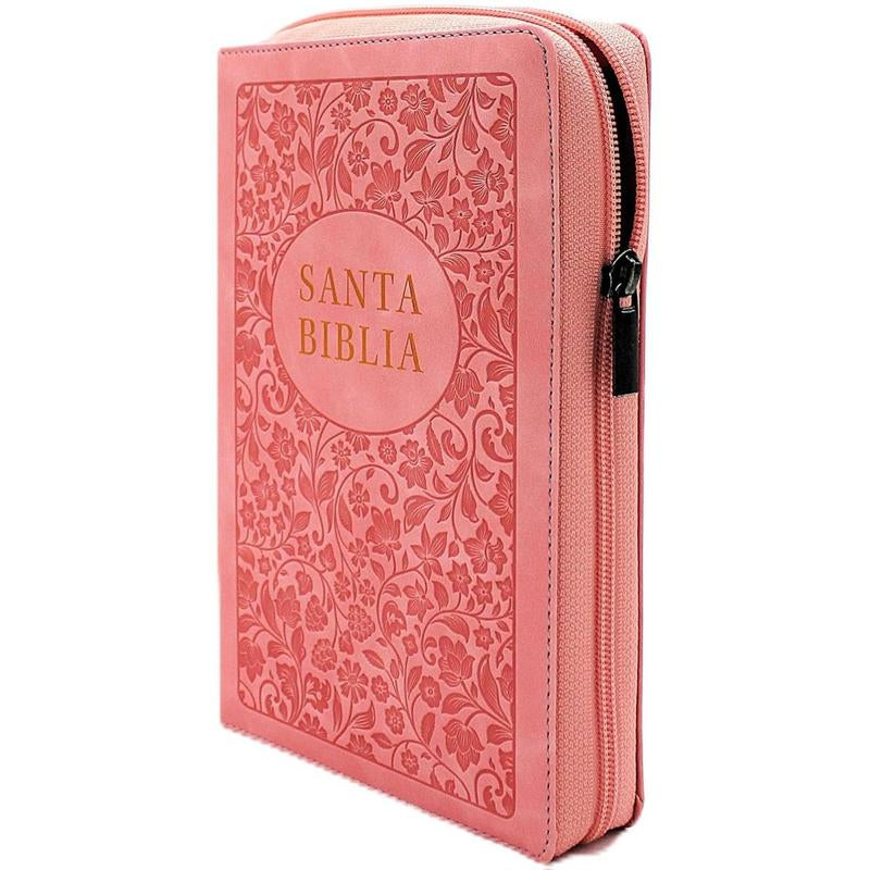 Biblia Para Mujeres Reina Valera 1960 Letra Grande De 12 Puntos Rosada Tamano Manual Con Cierre Y Indice Semil Piel Edicion Limitada Mas La Palabra Del Dios Permanece