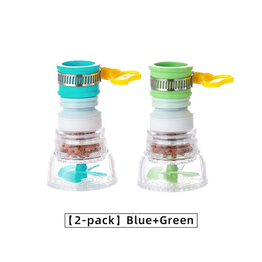 2 Pcs Faucet Filter Set - Water Faucet Extenders 360 Rotating, Adjustable Water Purifier for Sink (0.83 X 2.6 X 1.85), Easy to Install and Store, Reduce Water Waste, Good for Kitchen and Bathroom