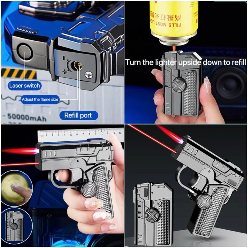 (Limited-Time Activities) Rotatable Foldable Lighter Refillable Windproof Torch Lighter for Cooking (No Fuel) Torch Lighter Kitchen Metal-Special Birthday Gift-Men'S Gift Ideas