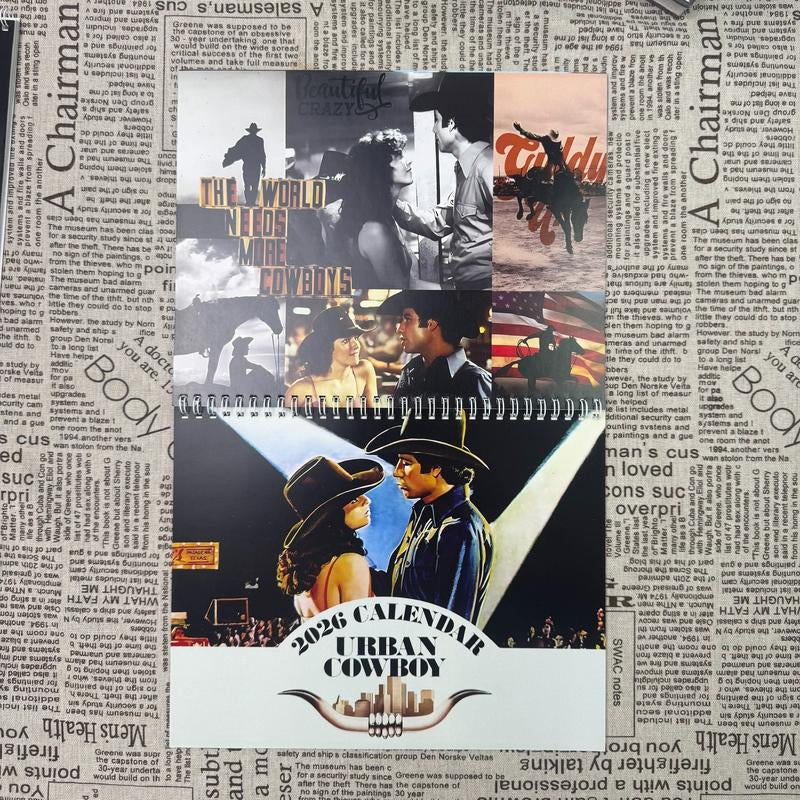 Urban Cowboy Inspired 2026 Calendar, Western Country Theme Calendar, Vintage Cowboy Fans Gift, New Year Planner, Holiday Gift Ideas