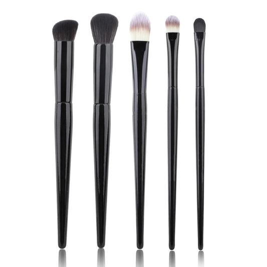 HMU Wholesale 2023 Hot Sale Vegan 5pcs Custom Logo Black Liquid Foundation Brush Set for Make up Foundation easy-shop-bay