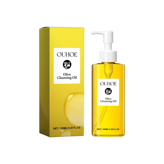 OUHOE Olive Cleansing Oil for Gentle Makeup Removal Moisturizes Skin Cleans Face and Lips easy-shop-bay