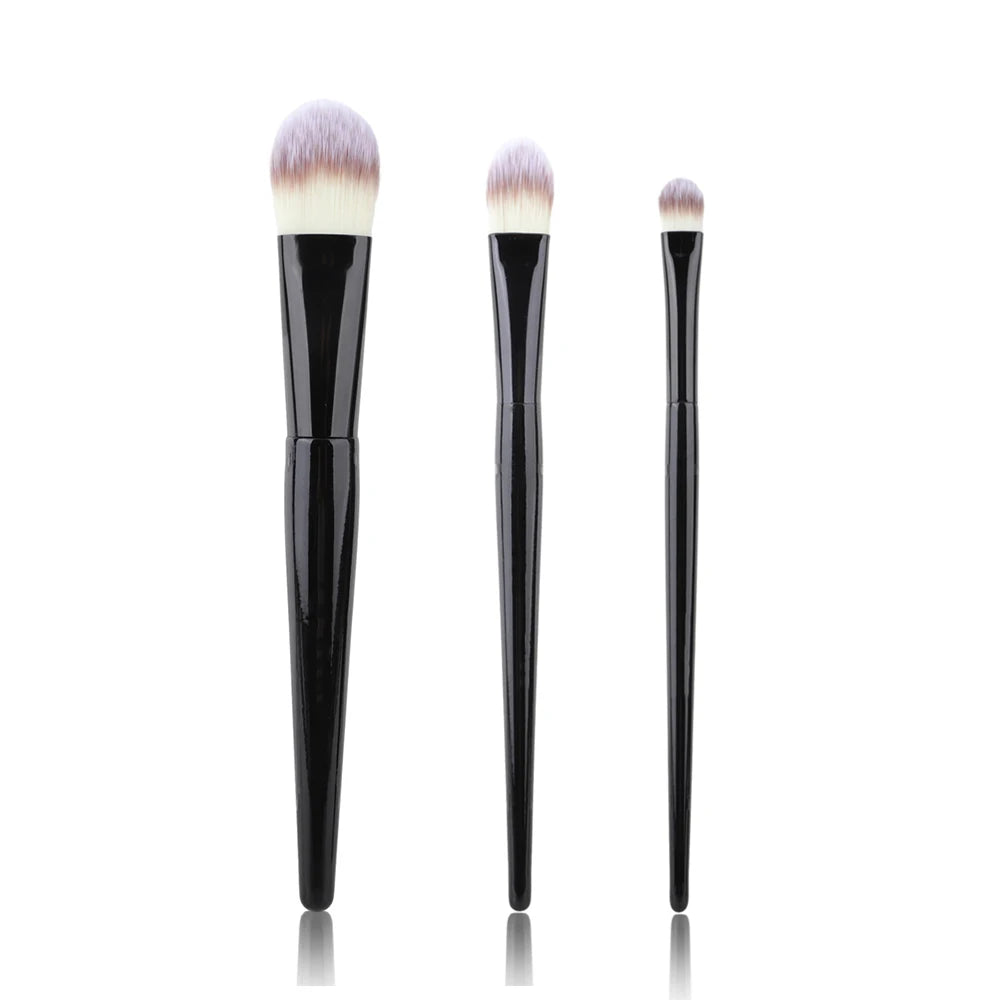 HMU Wholesale 2023 Hot Sale Vegan 5pcs Custom Logo Black Liquid Foundation Brush Set for Make up Foundation easy-shop-bay