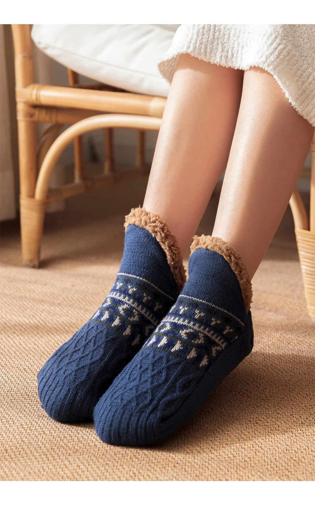 Super Warm Winter Non-slip Floor Socks Women Men Snow Socks Sleep Carpet Socks Slippers Socks Women Velvet Boot Unsiex Home Wear easy-shop-bay