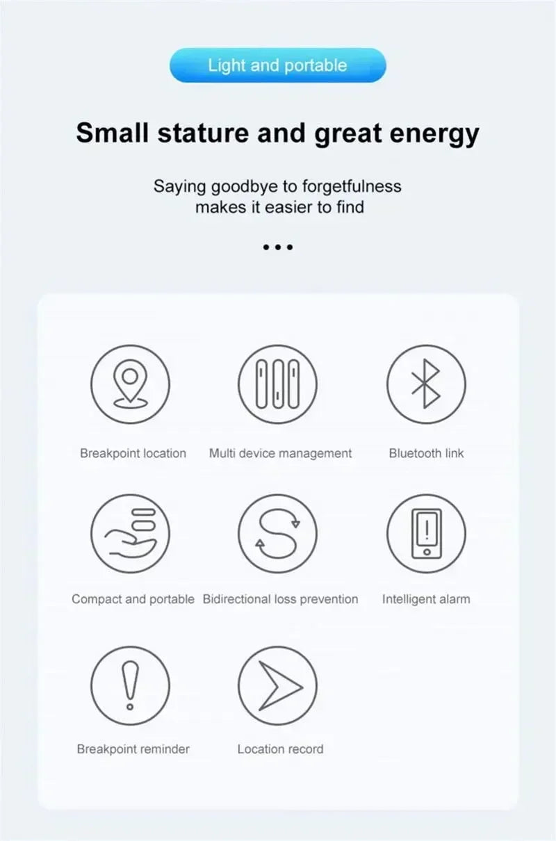 Xiaomi Mini Bluetooth 5.0 Tracker GPS AntiLost Device Round Pet Kids Bag Wallet Tracking Finder Locator Air Tag Smart Home NEW easy-shop-bay