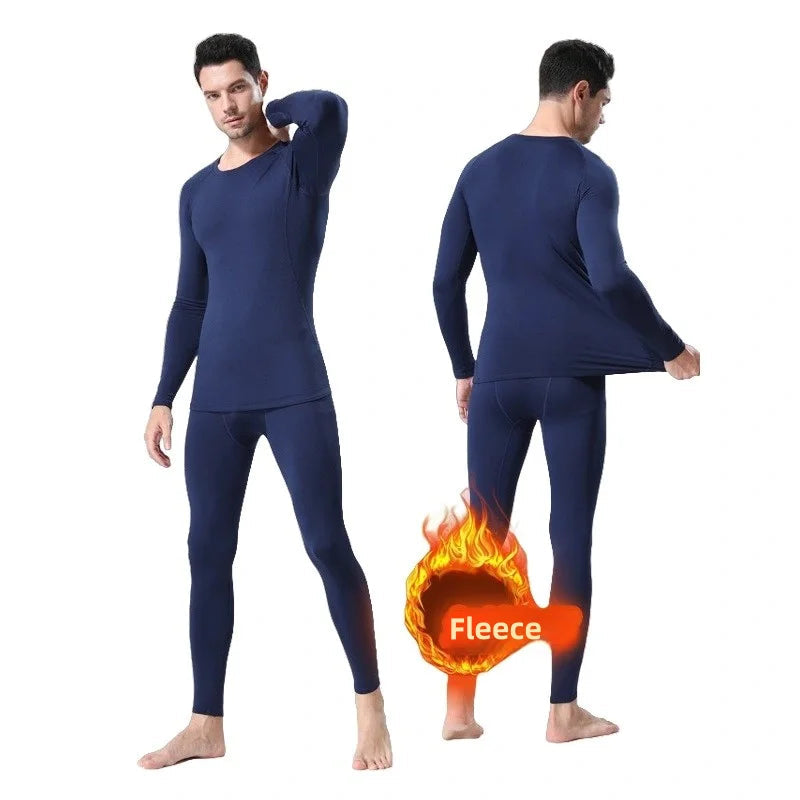 Winter Men Thermal Underwear Man Fleece Leggings Tights Warm Long Pants Thermo Compression Pants Bottoms Tights Men Clothes 3XL easy-shop-bay