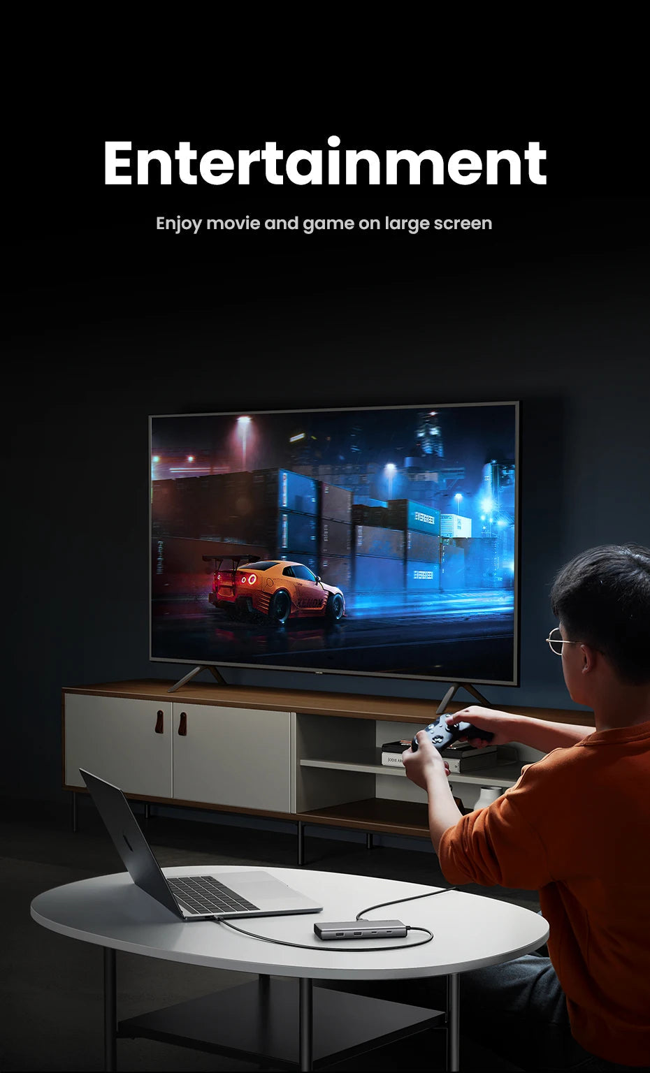 UGREEN Triple Display USB C HUB 10Gbps 4K HDMI Adapter 8-in-1 Splitter with HDMI DP USB3.2 PD 100W Dock for MacBook Pro Air PC easy-shop-bay