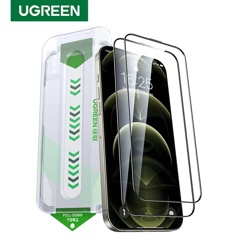 UGREEN Dust-free Screen Protector For iPhone 16 Pro Max Tempered Glass For iPhone 16 Pro Screen Protectors 15Pro Plus Film easy-shop-bay