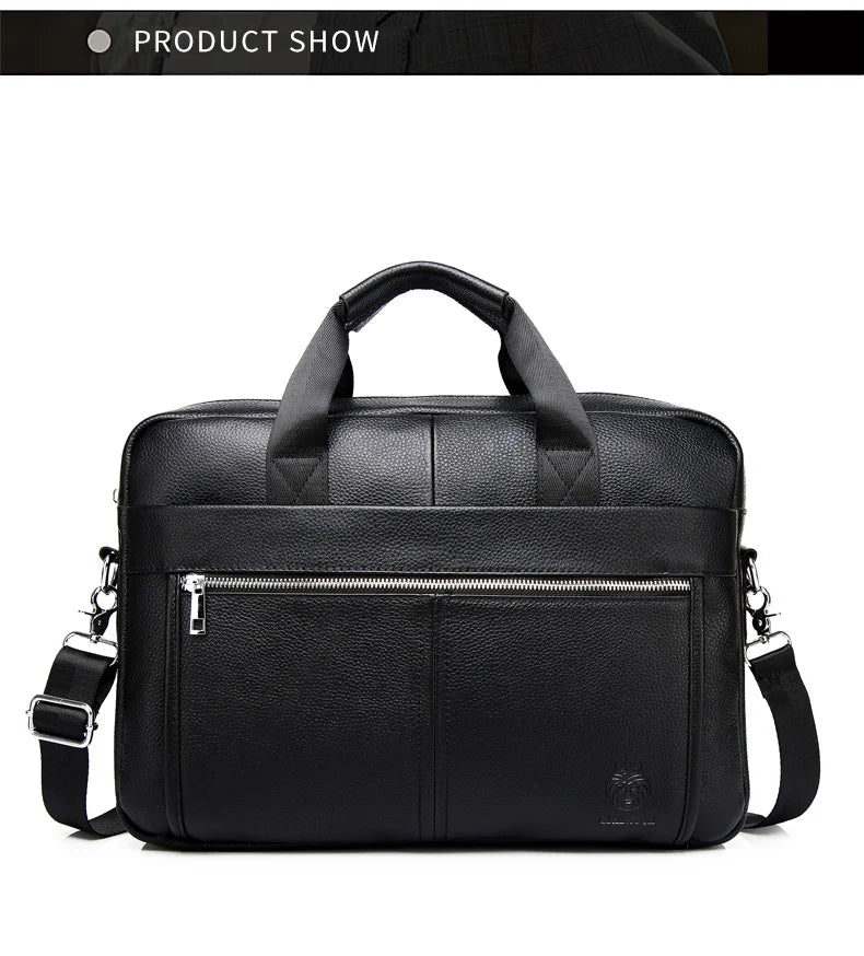 SCHLATUM Genuine Leather Briefcases Hard For Men Luxury Handbags Laptop Briefcase Bags 15.6 Inch Office Bussiness Computer Bag easy-shop-bay