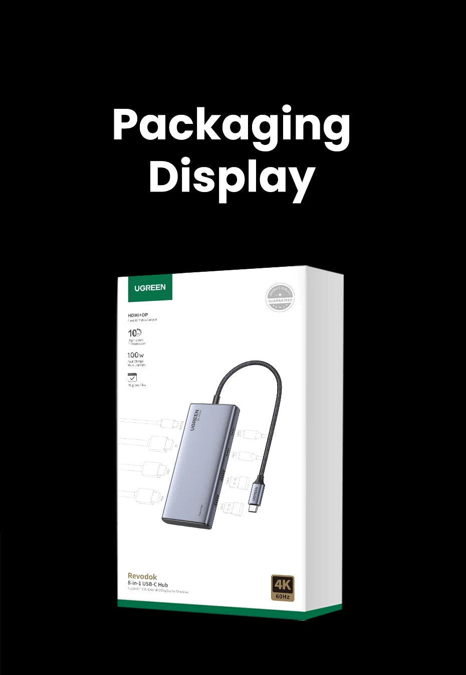 UGREEN Triple Display USB C HUB 10Gbps 4K HDMI Adapter 8-in-1 Splitter with HDMI DP USB3.2 PD 100W Dock for MacBook Pro Air PC easy-shop-bay