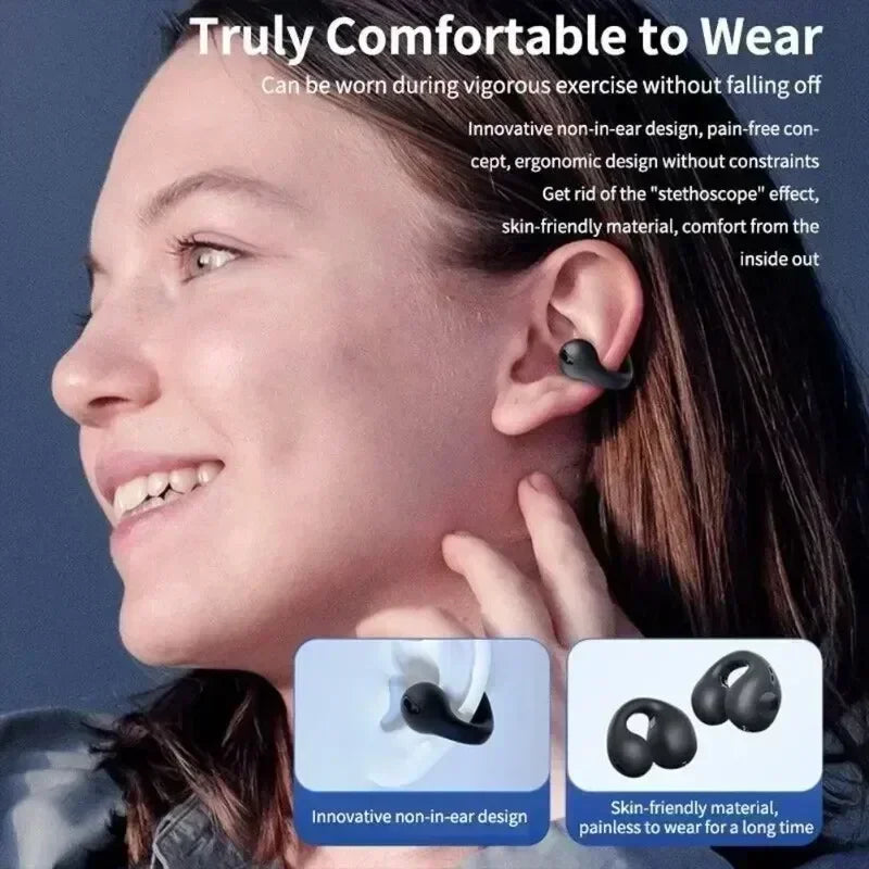 New Original T75 Bone Conduction Wireless Bluetooth 5.3 Headphones Sports Earphones HiFi Sound Quality Waterproof TWS Headset easy-shop-bay