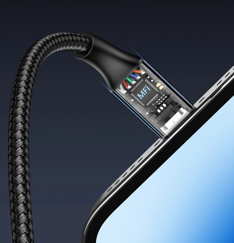 UGREEN MFi USB Cable for iPhone 14 13 12 Pro Max 2.4A Fast Charging Lightning Cable for iPad Mini Phone Data Cable easy-shop-bay