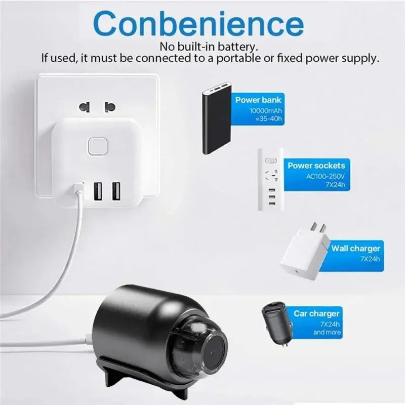 New X5Mini Night Vision 1080P Wireless Surveillance Camera Lightweight Clear Portable Motion Detection Premium Quality easy-shop-bay