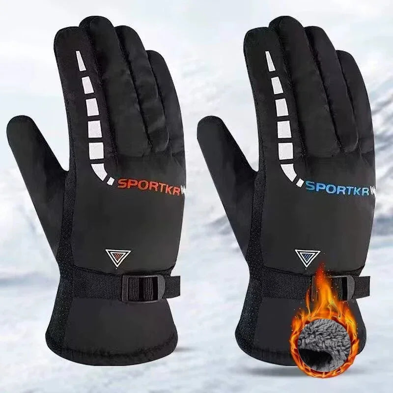 Winter Cycling Gloves Waterproof Antislip Outdoor Sports Ski Cycling Motocycle Warm Gloves Unisex Moto Equipments Accessories easy-shop-bay