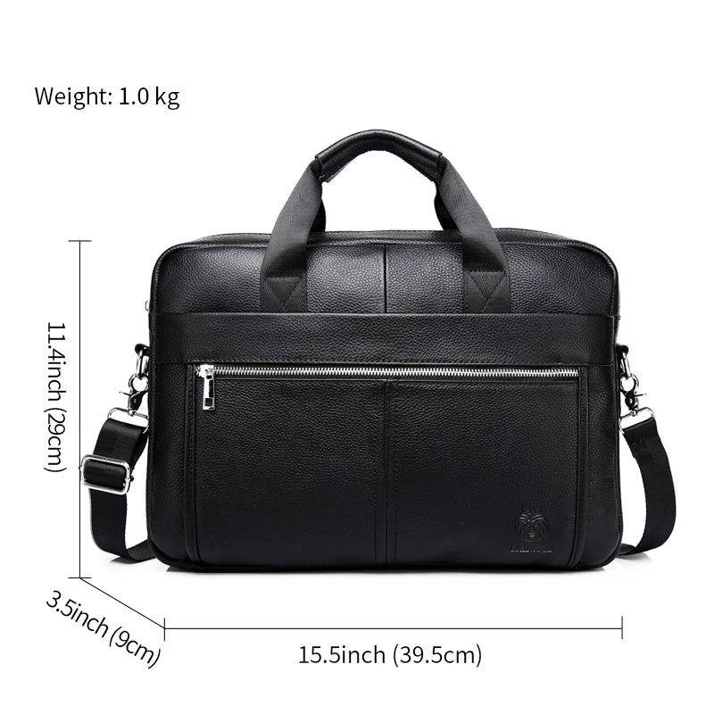 SCHLATUM Genuine Leather Briefcases Hard For Men Luxury Handbags Laptop Briefcase Bags 15.6 Inch Office Bussiness Computer Bag easy-shop-bay