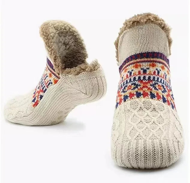 Super Warm Winter Non-slip Floor Socks Women Men Snow Socks Sleep Carpet Socks Slippers Socks Women Velvet Boot Unsiex Home Wear easy-shop-bay