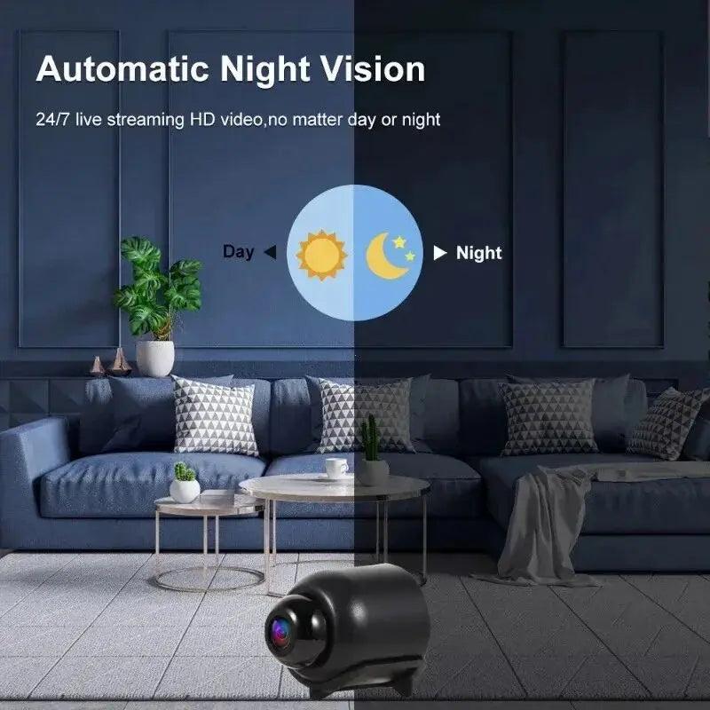 New X5Mini Night Vision 1080P Wireless Surveillance Camera Lightweight Clear Portable Motion Detection Premium Quality easy-shop-bay
