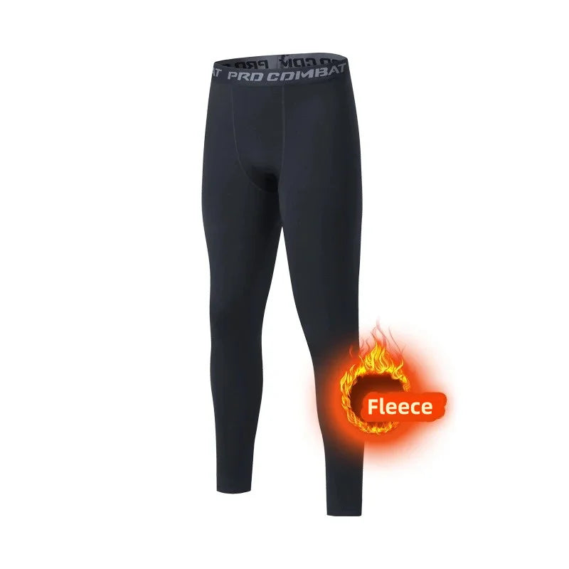 Winter Men Thermal Underwear Man Fleece Leggings Tights Warm Long Pants Thermo Compression Pants Bottoms Tights Men Clothes 3XL easy-shop-bay
