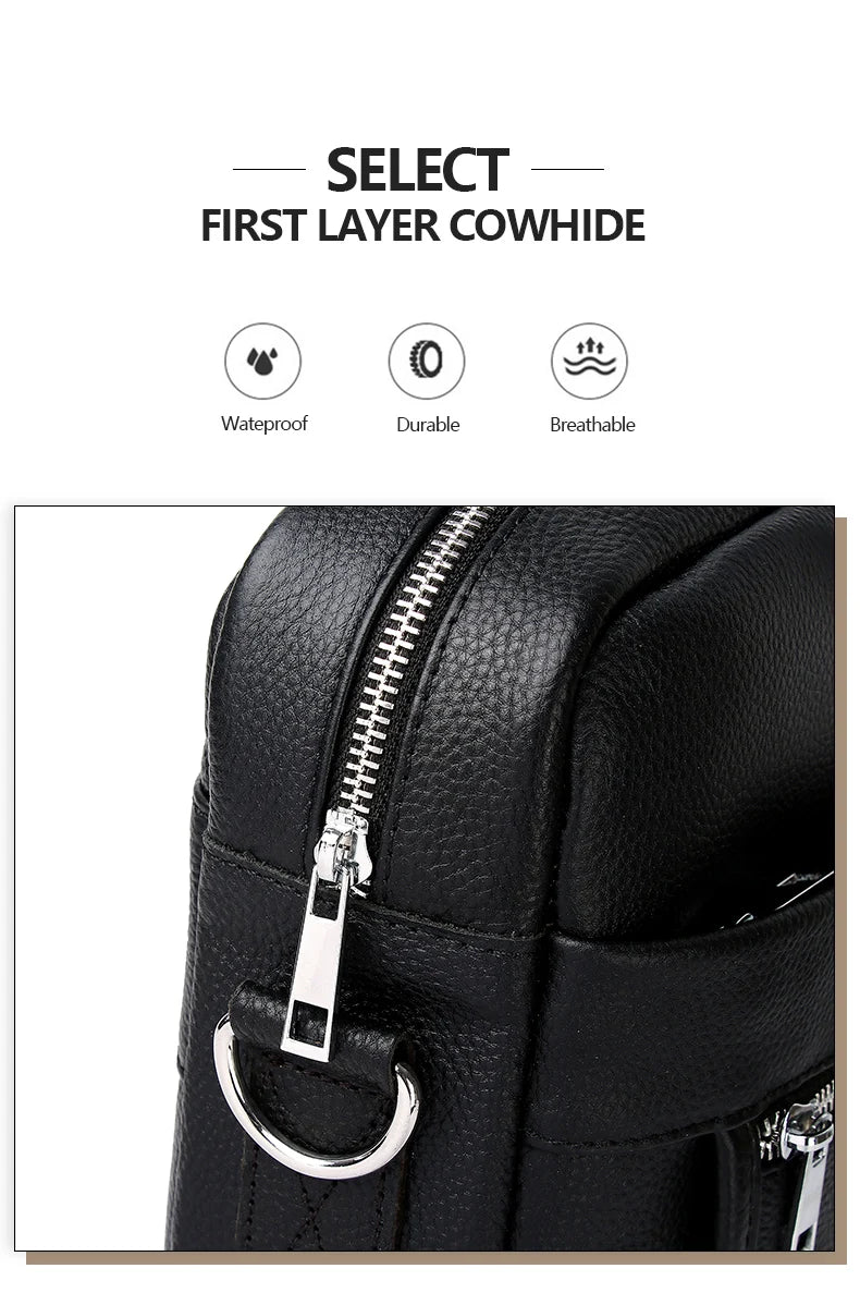 SCHLATUM Genuine Leather Briefcases Hard For Men Luxury Handbags Laptop Briefcase Bags 15.6 Inch Office Bussiness Computer Bag easy-shop-bay