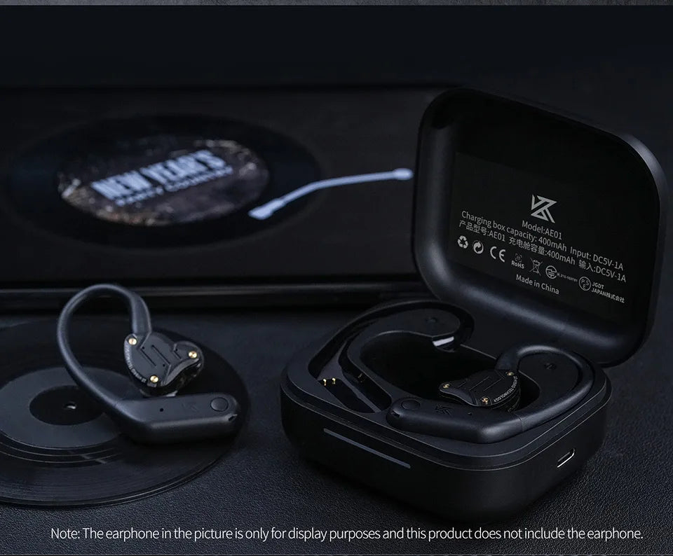 KZ AE01 Wireless Upgrade Cable Bluetooth-compatible 5.4 HIFI Wireless Ear Hook C PIN Connector With Charging Case easy-shop-bay