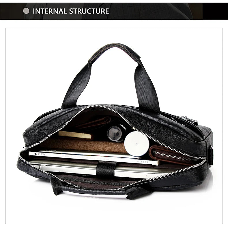 SCHLATUM Genuine Leather Briefcases Hard For Men Luxury Handbags Laptop Briefcase Bags 15.6 Inch Office Bussiness Computer Bag easy-shop-bay
