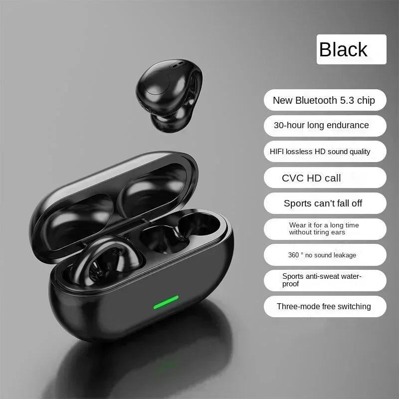 New Original T75 Bone Conduction Wireless Bluetooth 5.3 Headphones Sports Earphones HiFi Sound Quality Waterproof TWS Headset easy-shop-bay